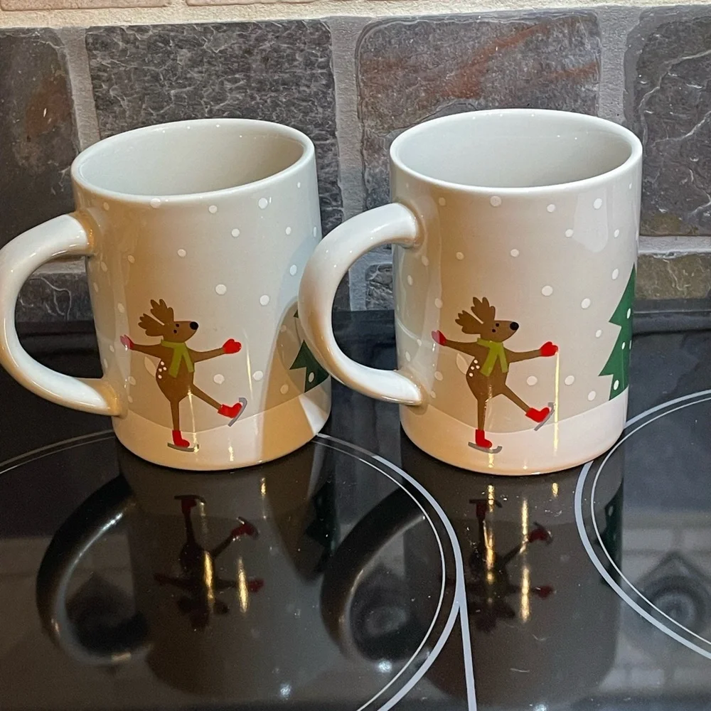 New Reindeer themed ceramic mugs from Crate and Barrel - Set of 2